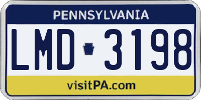 PA license plate LMD3198