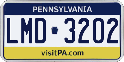 PA license plate LMD3202