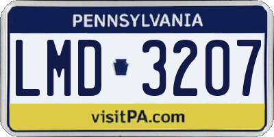 PA license plate LMD3207