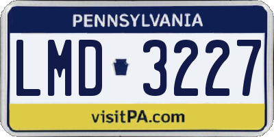 PA license plate LMD3227