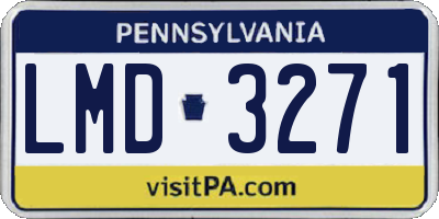 PA license plate LMD3271