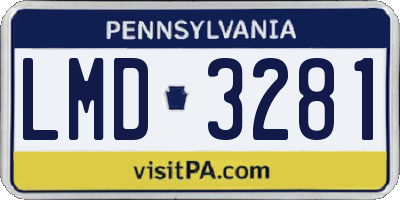 PA license plate LMD3281