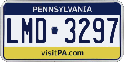 PA license plate LMD3297
