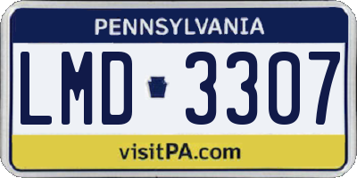 PA license plate LMD3307
