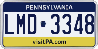 PA license plate LMD3348