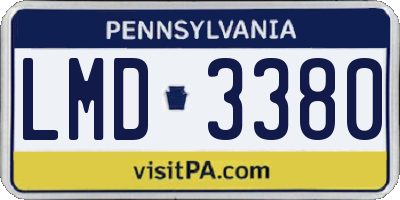 PA license plate LMD3380