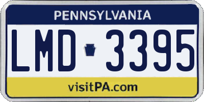 PA license plate LMD3395