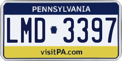 PA license plate LMD3397