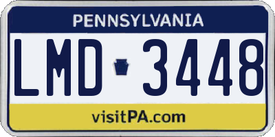 PA license plate LMD3448