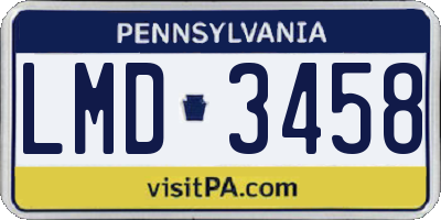 PA license plate LMD3458