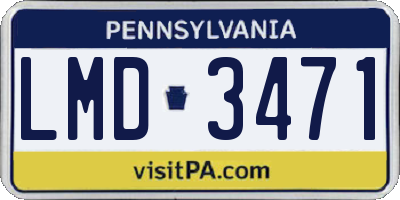 PA license plate LMD3471