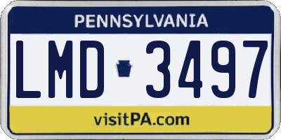 PA license plate LMD3497