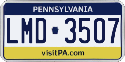 PA license plate LMD3507