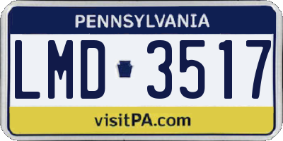 PA license plate LMD3517