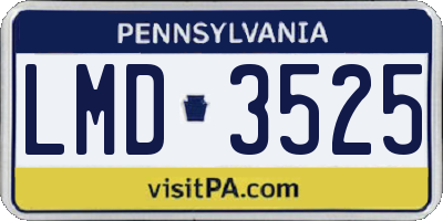 PA license plate LMD3525