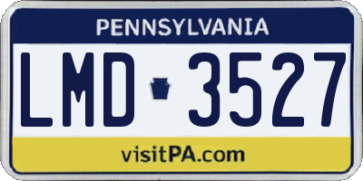 PA license plate LMD3527