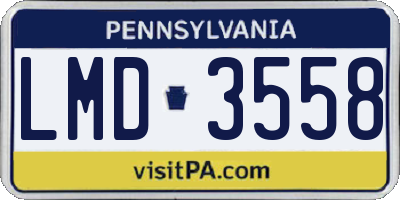 PA license plate LMD3558