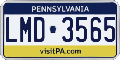 PA license plate LMD3565