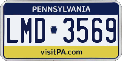 PA license plate LMD3569
