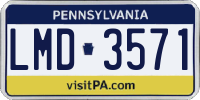 PA license plate LMD3571
