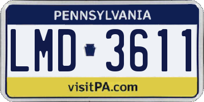 PA license plate LMD3611