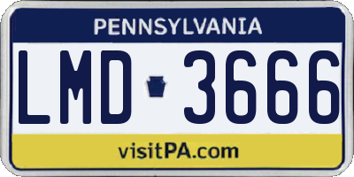 PA license plate LMD3666