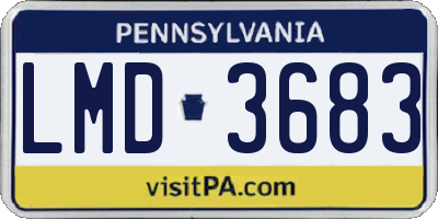 PA license plate LMD3683