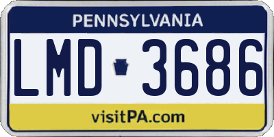 PA license plate LMD3686
