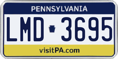 PA license plate LMD3695