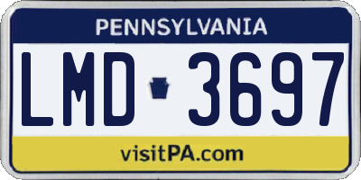 PA license plate LMD3697