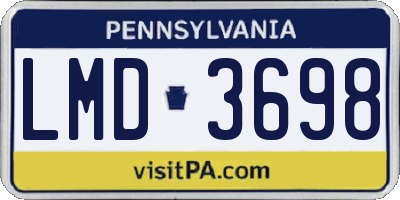 PA license plate LMD3698