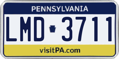 PA license plate LMD3711
