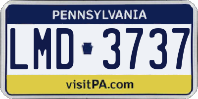 PA license plate LMD3737