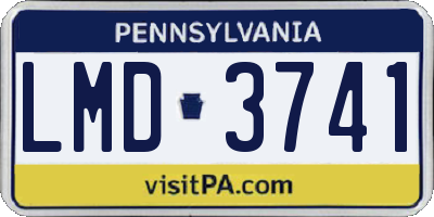 PA license plate LMD3741