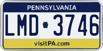 PA license plate LMD3746
