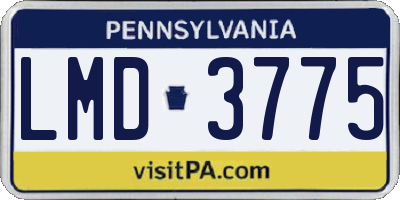 PA license plate LMD3775