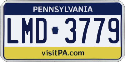 PA license plate LMD3779