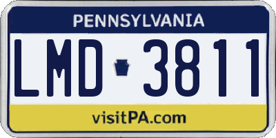 PA license plate LMD3811