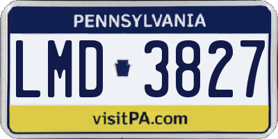 PA license plate LMD3827