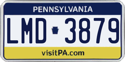 PA license plate LMD3879