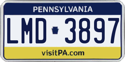 PA license plate LMD3897