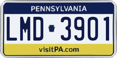 PA license plate LMD3901
