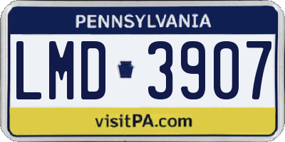 PA license plate LMD3907