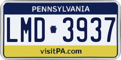 PA license plate LMD3937