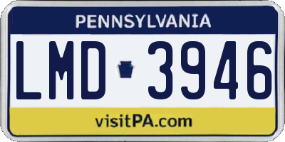 PA license plate LMD3946
