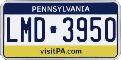 PA license plate LMD3950