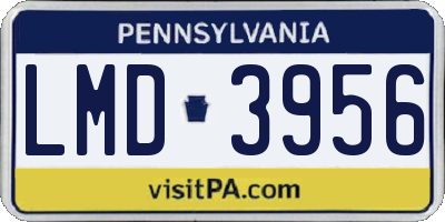 PA license plate LMD3956