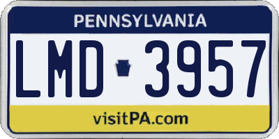 PA license plate LMD3957