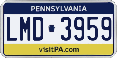 PA license plate LMD3959