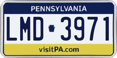 PA license plate LMD3971